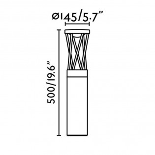 Balise extérieure torsadée à DEL (10W)