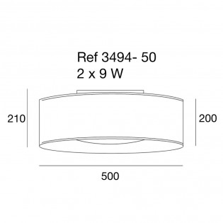 Plafón moderno IN Gold