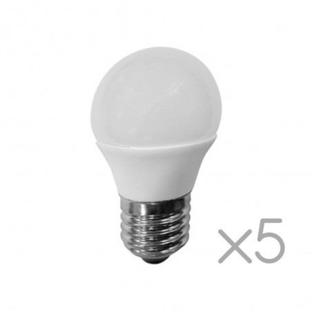 Pack 5x Esférica LED 6W 470 Lm 4000K E27