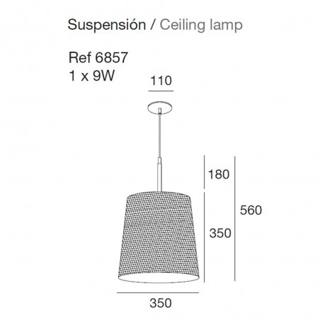Lámpara de techo Naaf