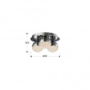 Plafón Sphere LED regulable (3 luces)