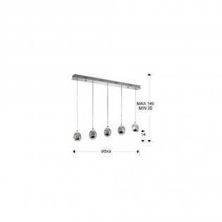 Regleta de 5 luces LED Rocio (25W)