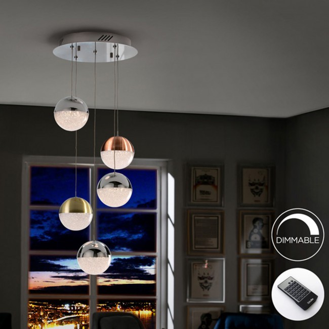 Suspension LED Sphere (5 lumières) Suspension LED Sphere (5 lumières)