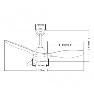Ventilador Caeli Blanco