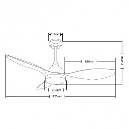 Ventilador Caeli Blanco