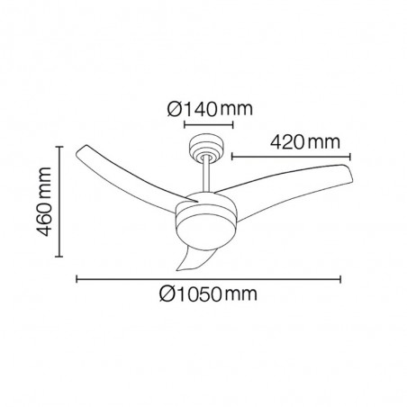 Ventilador Arus Plata
