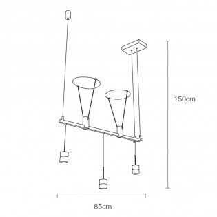 Lámpara de techo Duplex LED