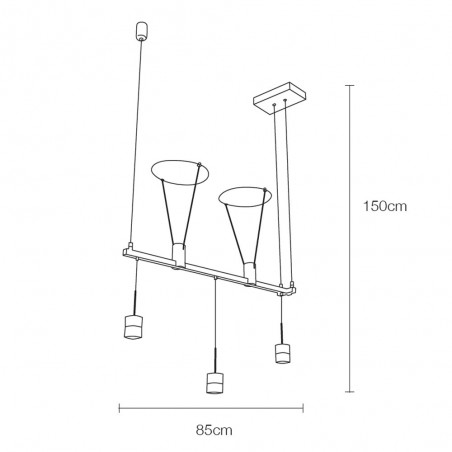 Lámpara de techo Duplex LED