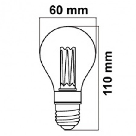 Ampoule LED décorative standard E27 A60 (2W)