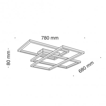 Plafón de techo Line LED