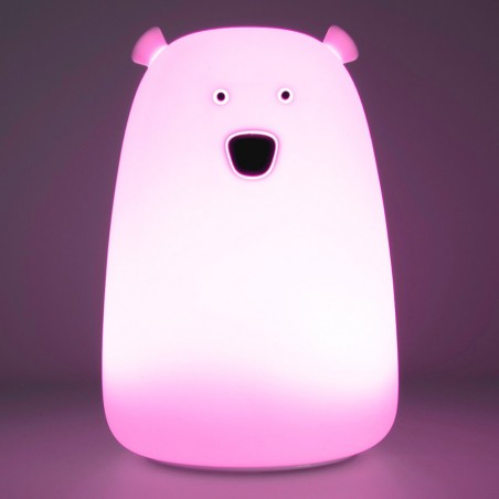 Lampe de nuit pour enfants LED Bear (Rose)