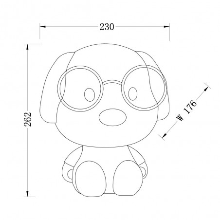 Lampe de Table pour Enfant Chien Jaune