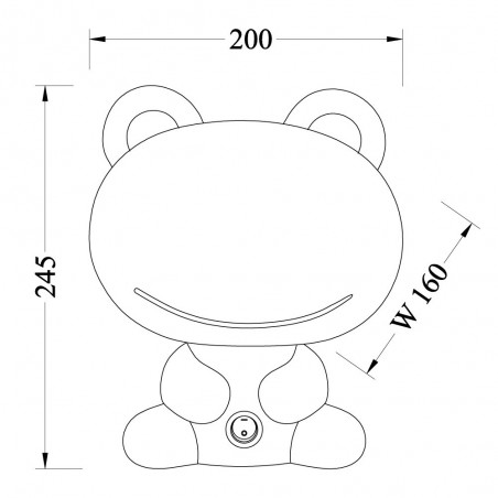 Lampe de table pour enfant Crapaud rose