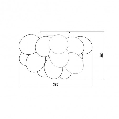 Plafón de techo Balbo (4 luces)