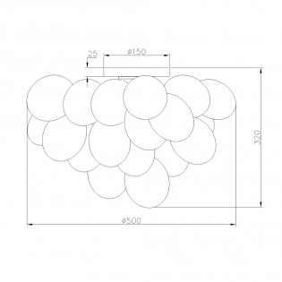Plafón de techo Balbo (8 luces)