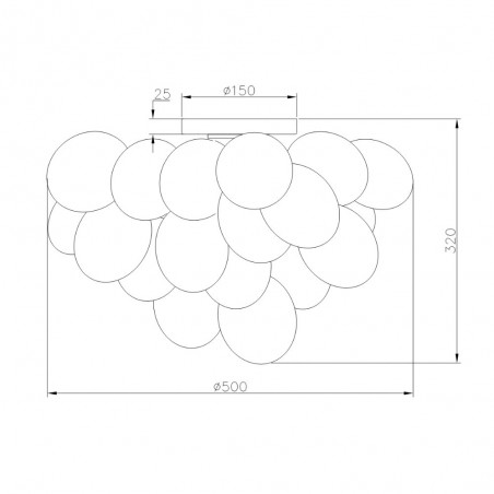 Plafón de techo Balbo (8 luces)