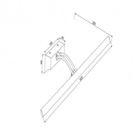 Aplique de pared para baño LED Fino