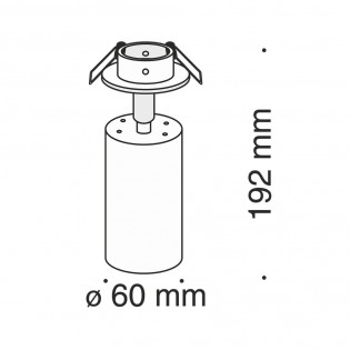 Foco empotrable orientable para techo Focus