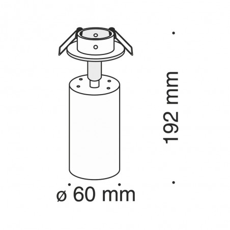Foco empotrable orientable para techo Focus