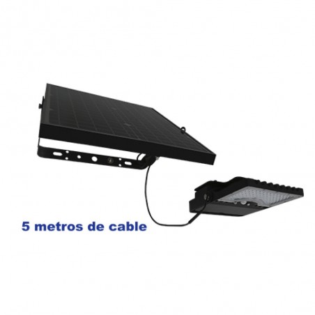 Lampadaire LED avec panneau solaire amovible (40W)