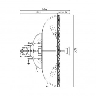 Lámpara de techo Palace III