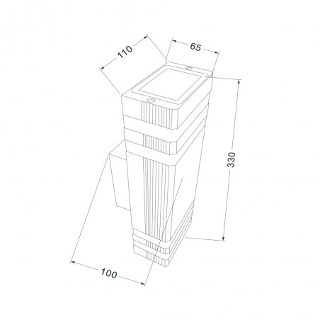 Aplique de pared exterior Linden (2 luz)