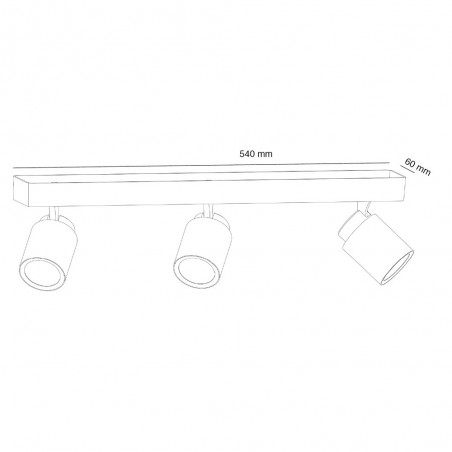 Plafón de techo Iris (3 luces)