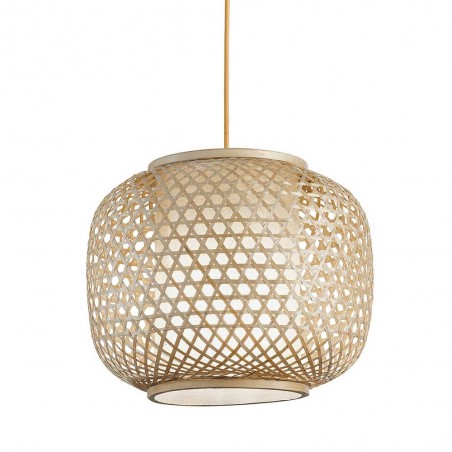 Lampe à suspension en bambou zen