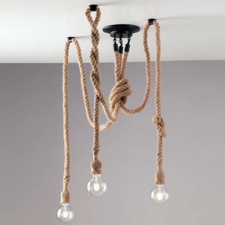Lámpara colgante Rope (3 luces)
