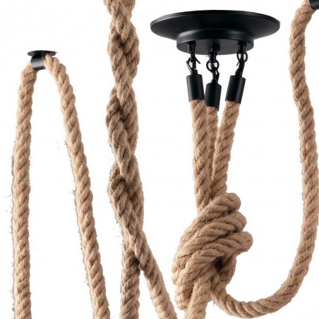 Lámpara colgante Rope (3 luces)