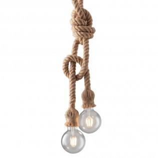 Lampe suspendue en chanvre Rope (2 Lumières)