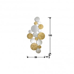 Espejo de pared decorativo Cirze (120x59)