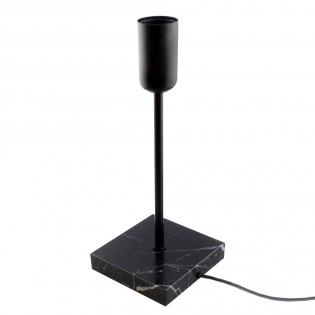 Base con portalámparas E27 Marmol (negro)