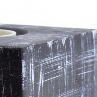 Base con portalámparas E27 Cemento (negro)