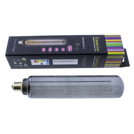 Bombilla LED Tubular crsital Fumé E27 (4W)