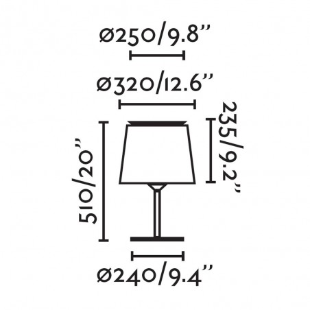 Lámpara de sobremesa Savoy (Estructura blanca)