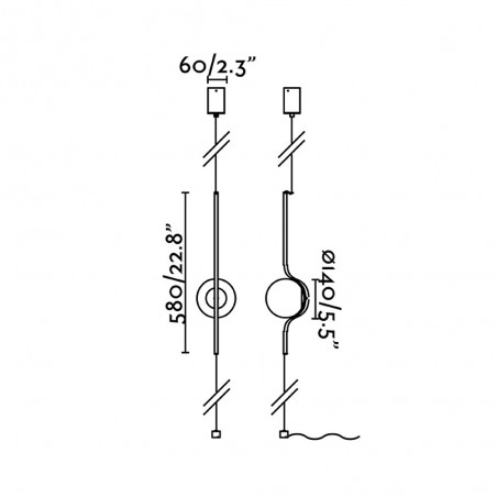 Lámpara colgante/pie LED Le Vita II (6W)