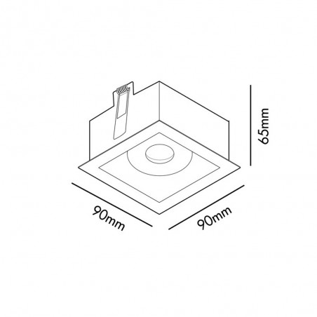 Empotrable de techo apto para baño Moist