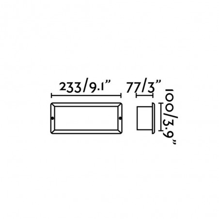 Empotrable de pared exterior LED Stripe II (5W)