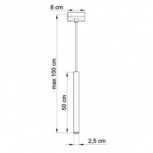 Lámpara colgante tubular Pastelo
