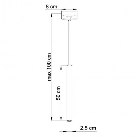 Lámpara colgante tubular Pastelo