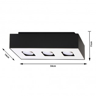 Plafón de techo Mono (3 luces)