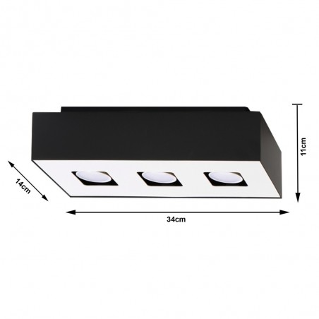 Plafón de techo Mono (3 luces)