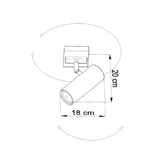 Aplique con foco orientable Direzione