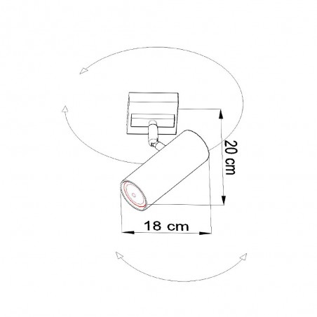Aplique con foco orientable Direzione