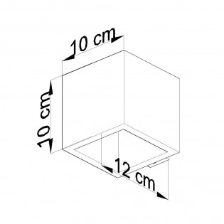 Aplique de pared Quad Cemento