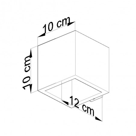 Aplique de pared Quad Cemento