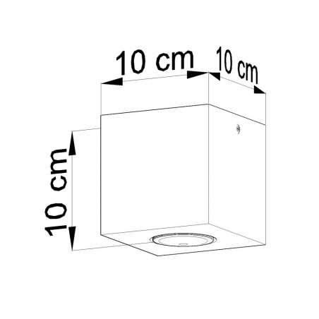 Plafón de techo Quad Cemento