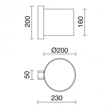 Aplique de pared Wood