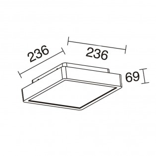 LED Plafonnier Blera Square (16W)